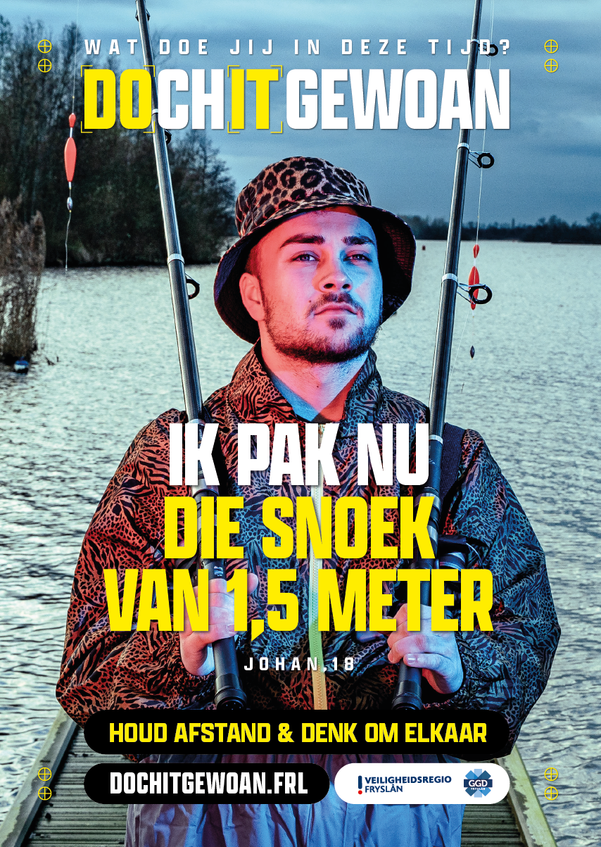 A3 Poster: Ik pak nu die snoek van 1,5 meter.